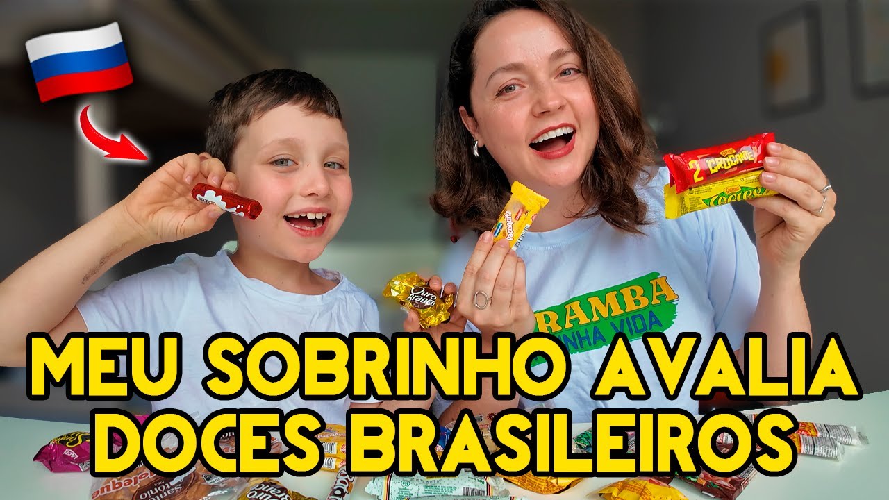 Criança RUSSA enfrenta DOCES BRASILEIROS
