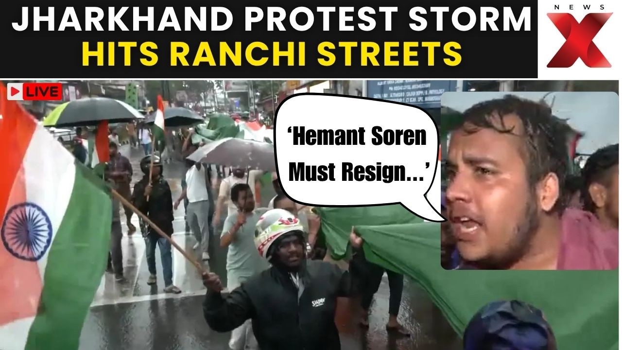 Jharkhand Protest LIVE: Students March with Tiranga in Rain-Soaked Ranchi Against Hemant Soren