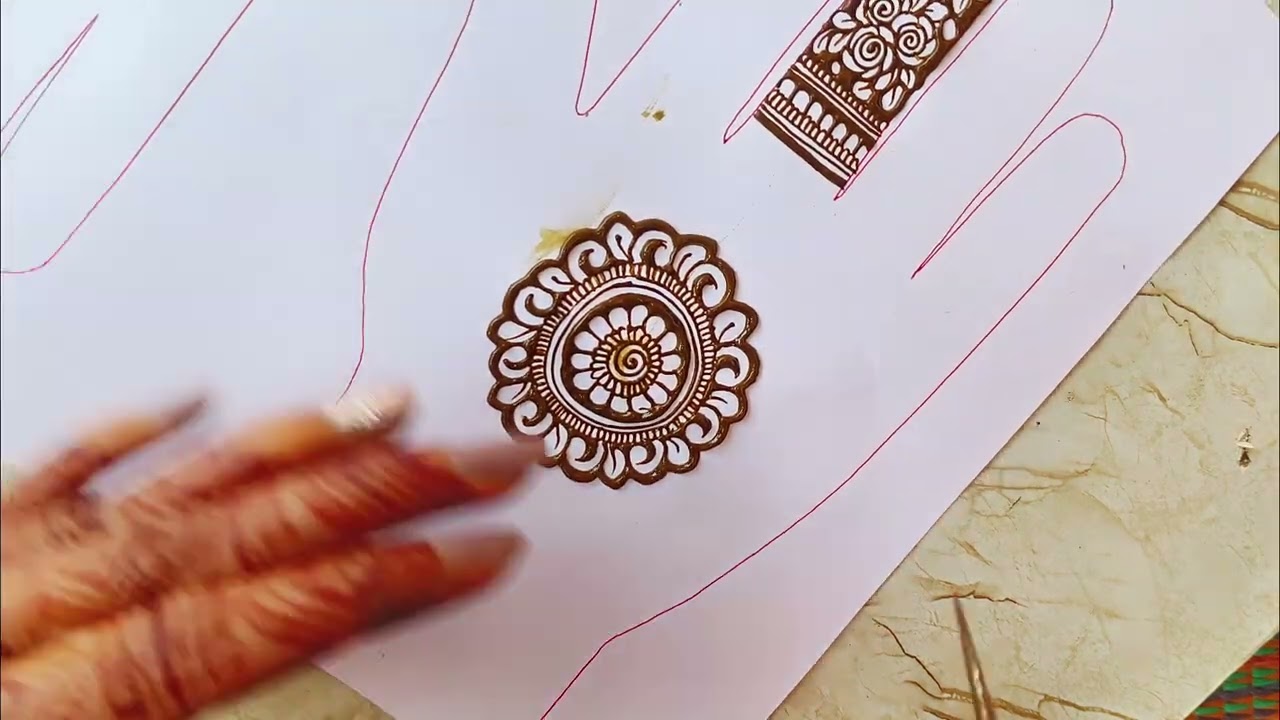 One hand mehndi design for beginners step by step tutorial 