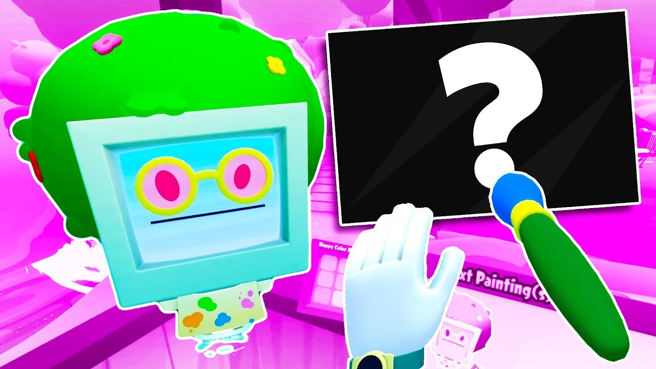 I PAINTED a MASTERPIECE with BOT ROSS in Vacation Simulator VR!