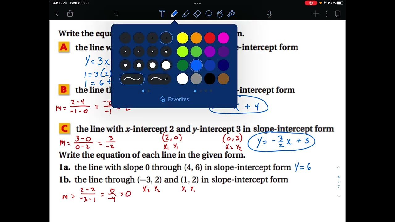 4.1 Slope and Equations of Parallel Lines