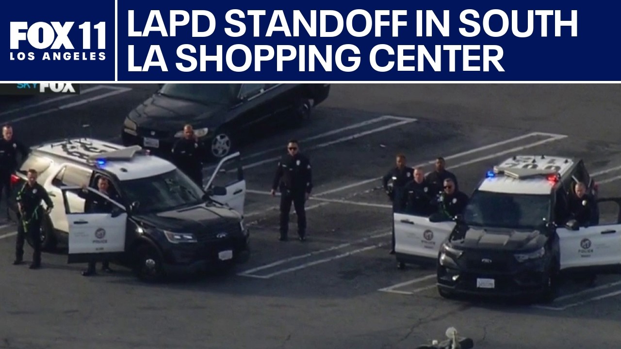 Armed suspect in South LA shopping center