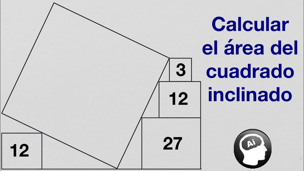 ¿Puedes resolver este problema de geometria? | 4 cuadrados y 1 inclinado