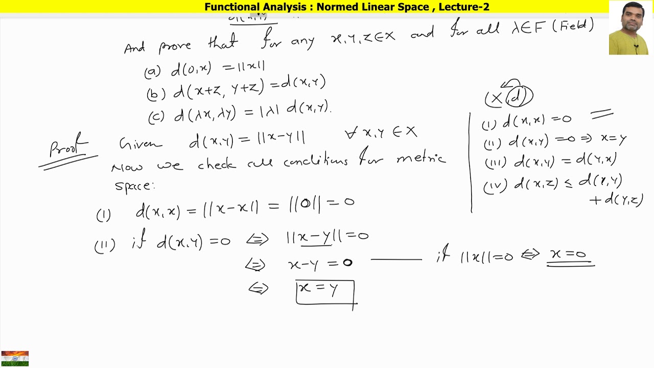 Functional Analysis II Normed Linear space II Basic Theorems on nls in Hindi II Lecture 2