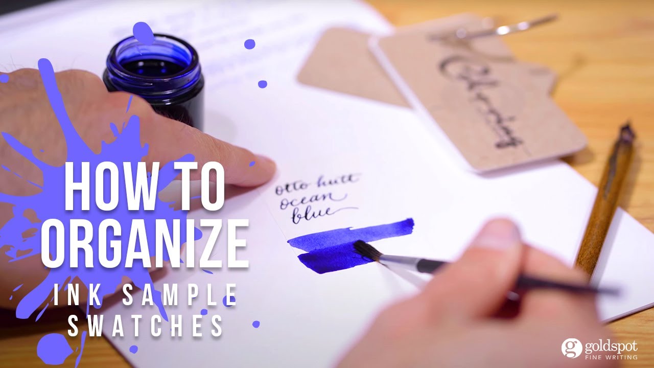 How to organize fountain pen ink sample swatches