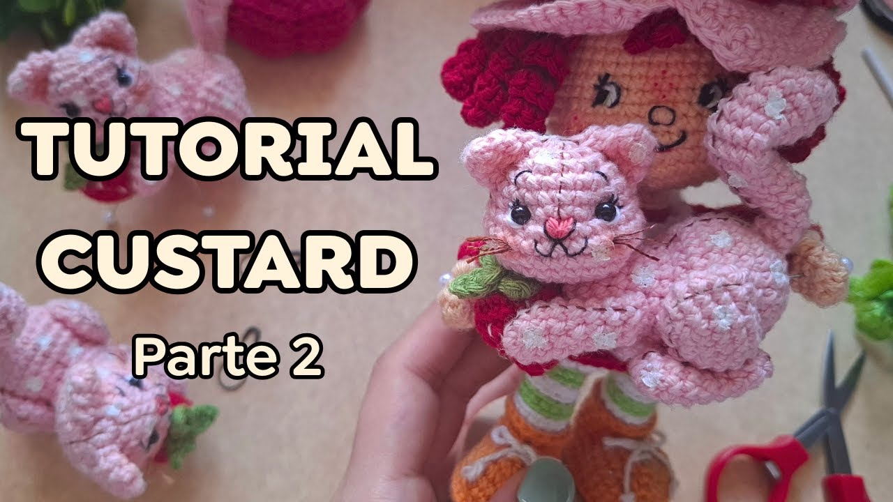 Tutorial + Dinámica. Como tejer al gatito de Fresita versión amigurumi! crochet paso a paso 2/2