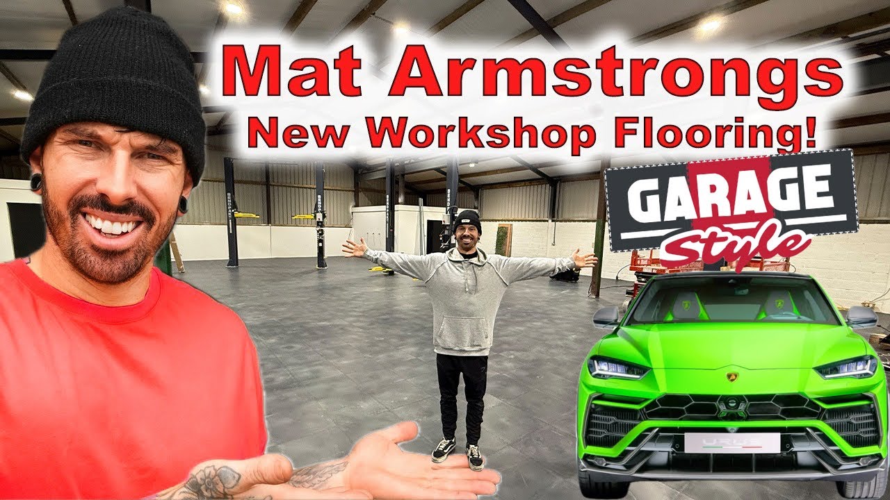 WE TRANSFORMED MAT ARMSTRONGS NEW SUPERCAR WORKSHOP! GARAGE FLOOR TILES