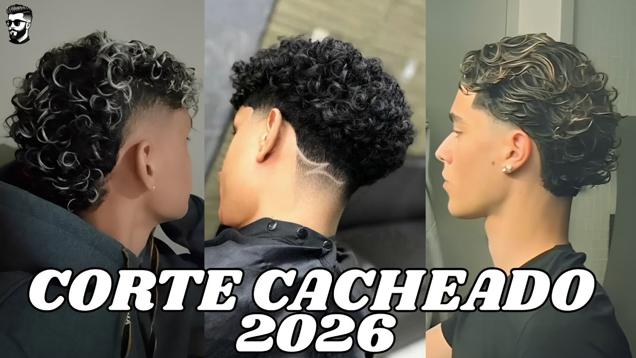 CORTES 2026 - CORTES DE CABELO MASCULINO CACHEADO 2026 - CORTE DE CABELO CACHEADO MASCULINO 2026