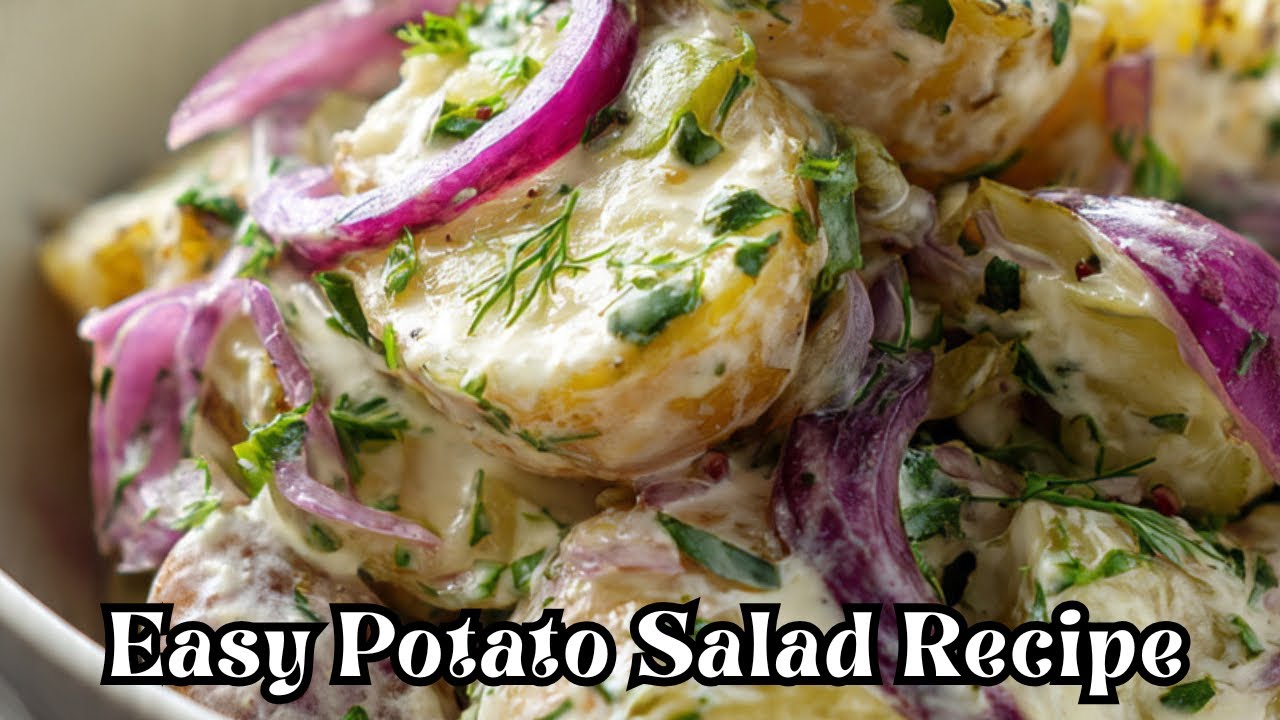 How to Make a Refreshing Potato Salad with Costco Gherkins and Herbs | Meal prep |Creamy dressing