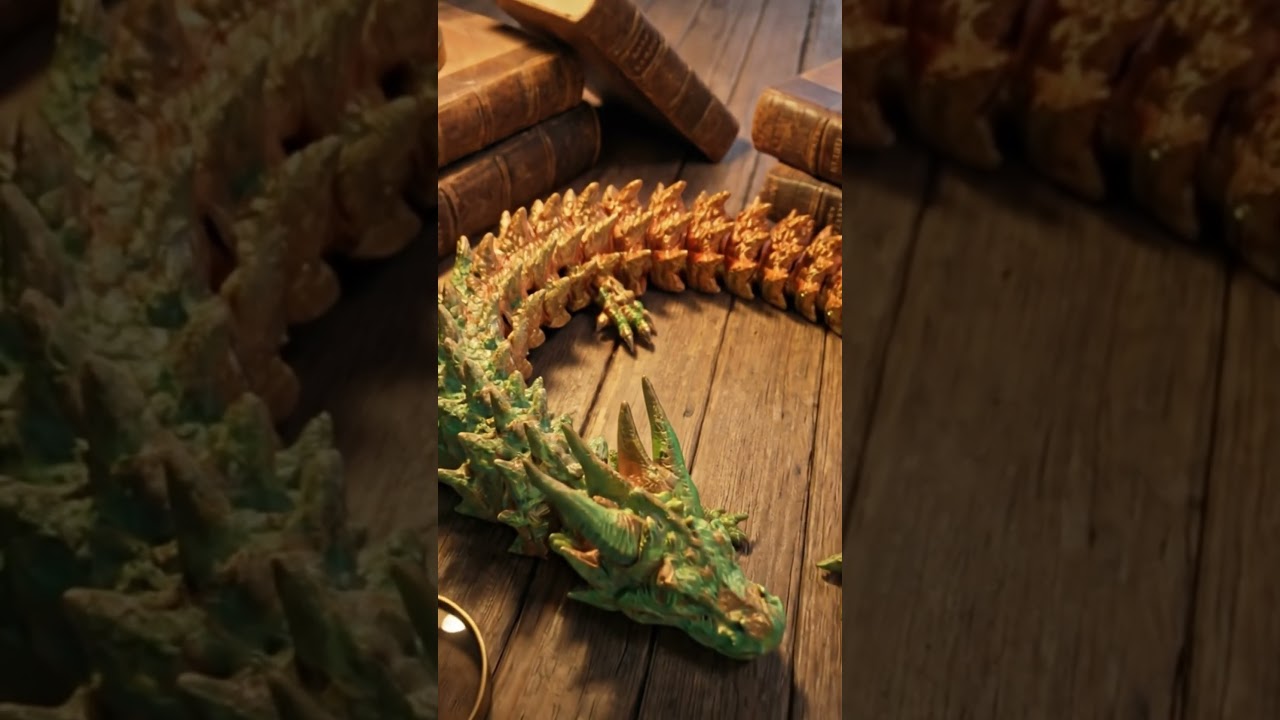 Dragon decorativ articulat 🐉 | Obiect decor interior0123 #3dprinting #satisfy