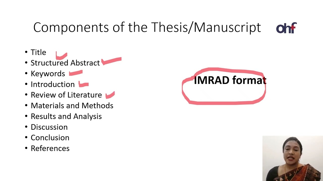 AFIH LECTURES- HOW TO WRITE AFIH THESIS