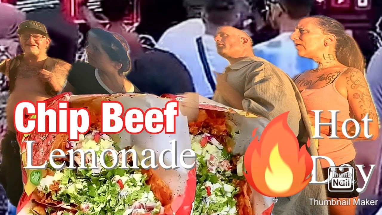Making Beef Chips ,Lemonade For The Homeless People at The Hot Day!
