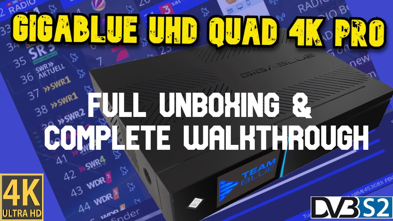 GigaBlue UHD Quad 4K Pro — Full Unboxing & Complete Walkthrough: Menus, Tuner Setup, HBBTV & More!