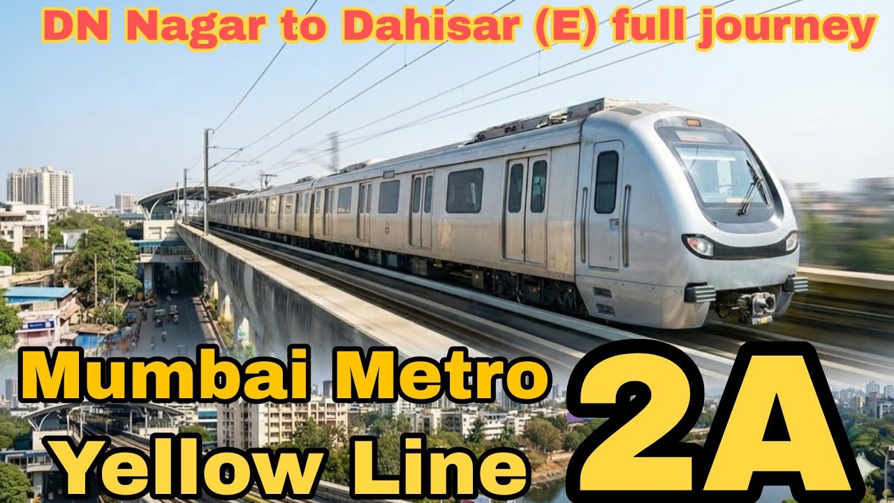Mumbai Metro Yellow Line 2A| DN Nagar to Dahisar East full journey| Mumbai Metro 2A full journey 