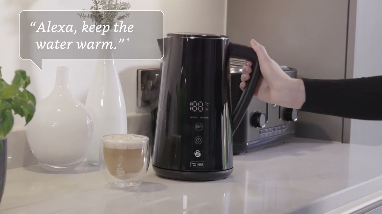 INTRODUCING THE SWAN ALEXA SMART KETTLE | The worlds first Alexa compatible kettle | SK14650BLKN