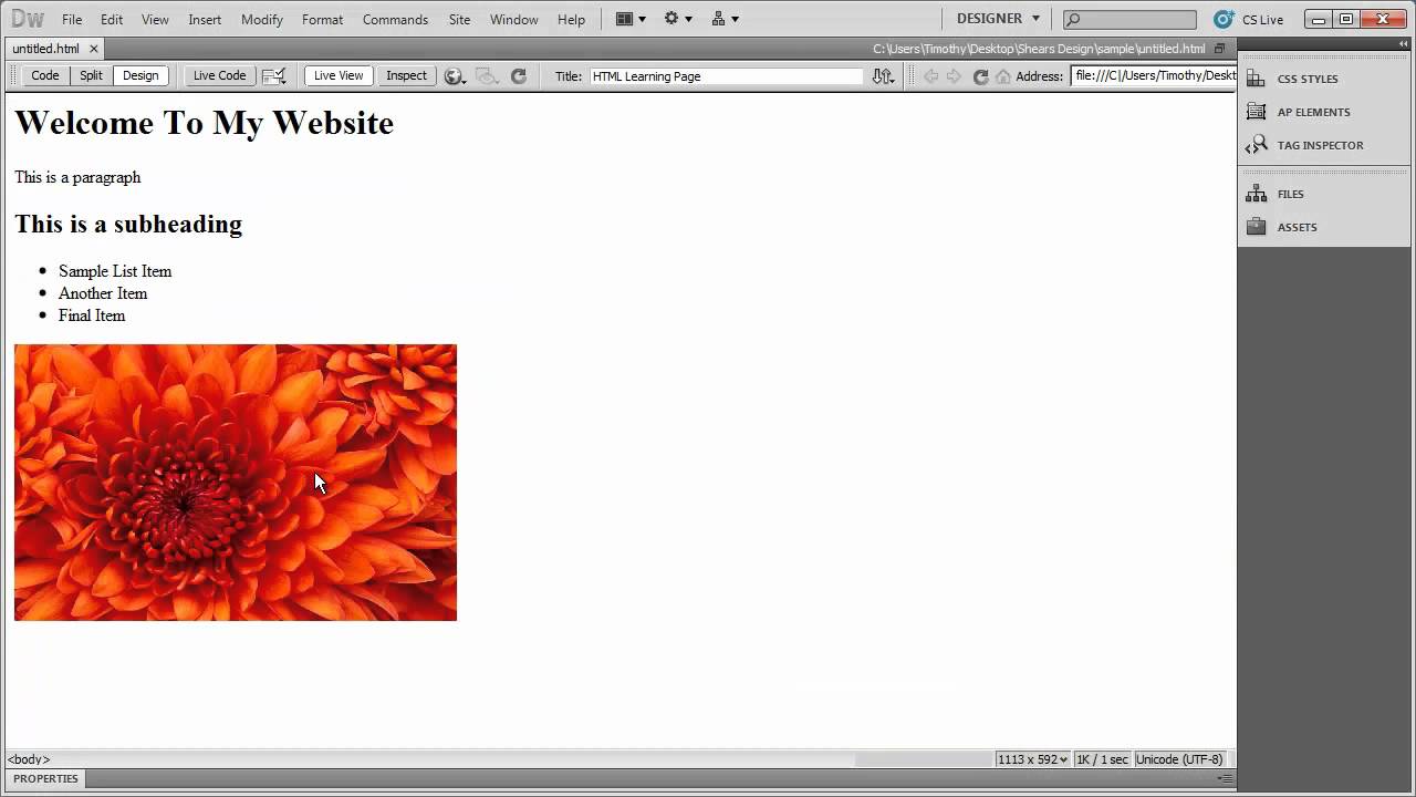 9 - Introduction To Dreamweaver Tutorial (CS5)