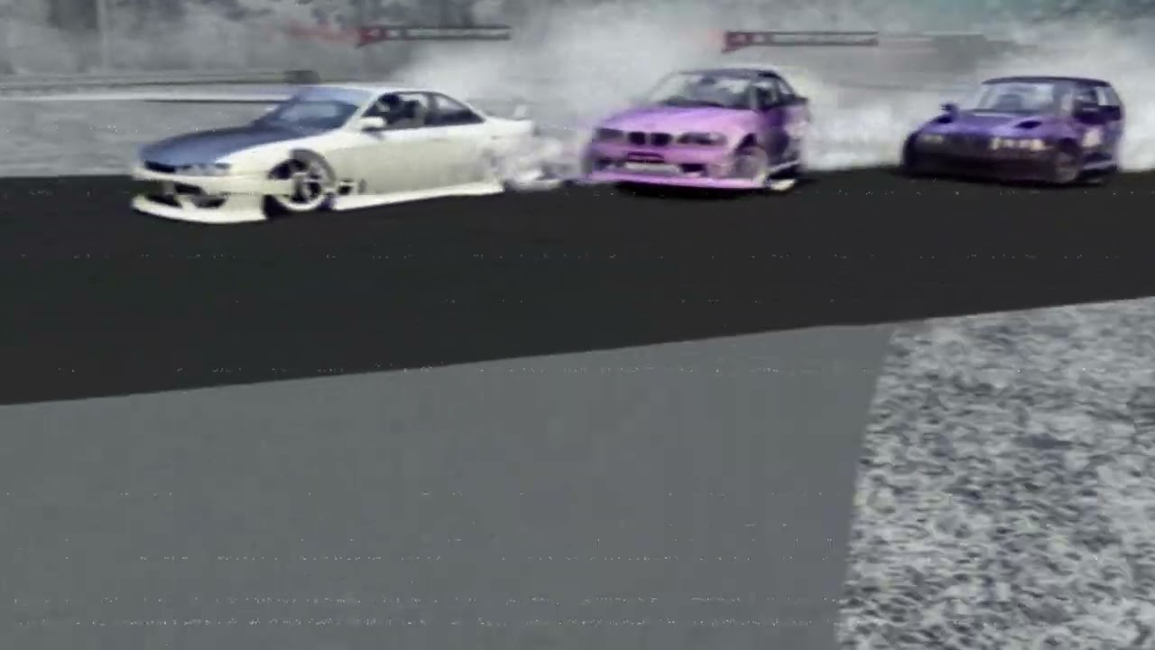 Purple BMW E36 Drifting no estilo
