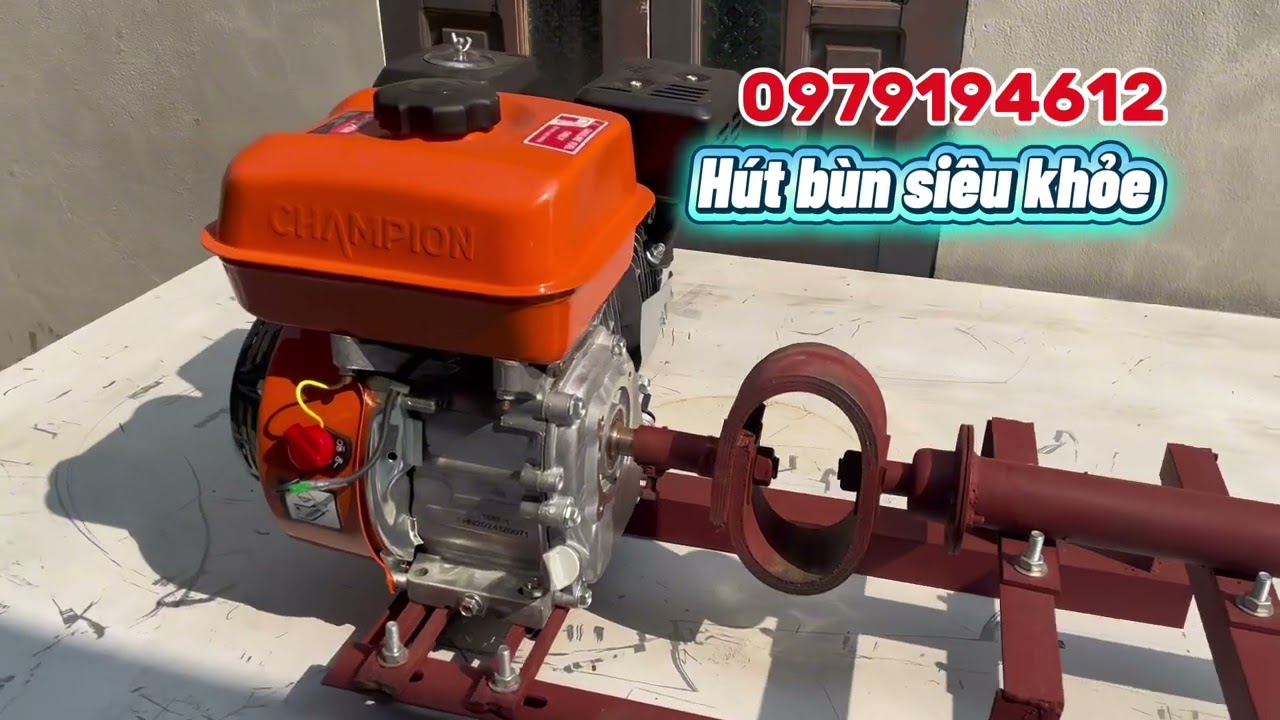 Máy hút bùn, hút nước chạy động cơ máy xăng 
