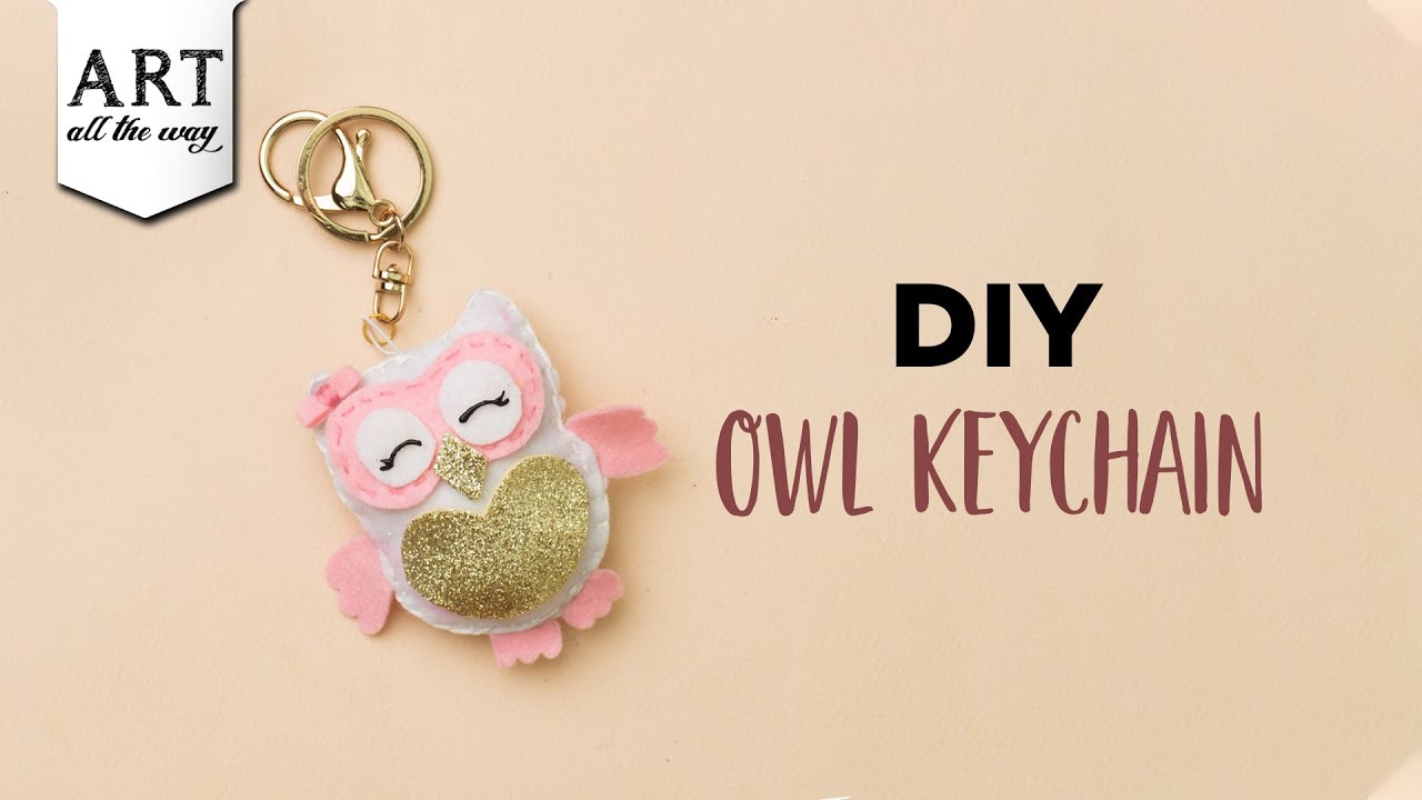 DIY Owl Keychain | Felt craft ideas | DIY Keychain