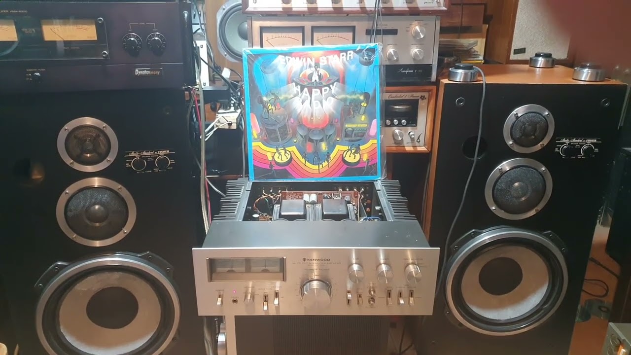 KENWOOD KA-9100 — топовая модель 1979-1980 годов, двойное моно! Музыка: LP — Эдвин Старр, 1980 го...