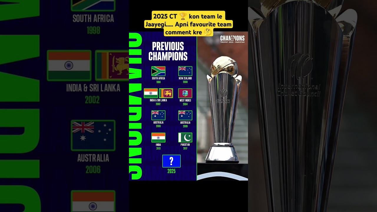 Champion trophy 2025 kon team jitegi? 🤔🏆#championstrophy2025 #indiachampions #ytshorts #ytviral