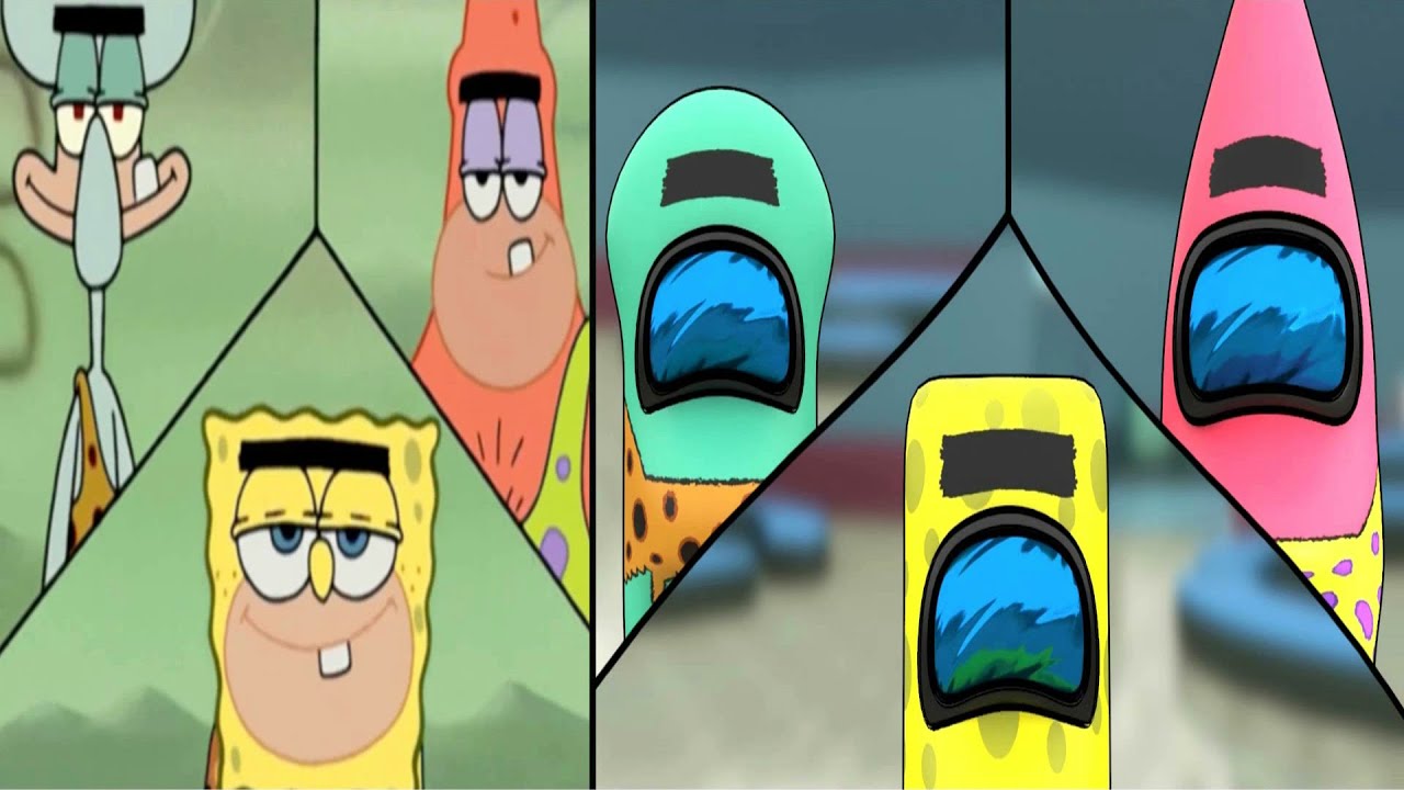 SpongeBob VS Among Us (compilation 2)