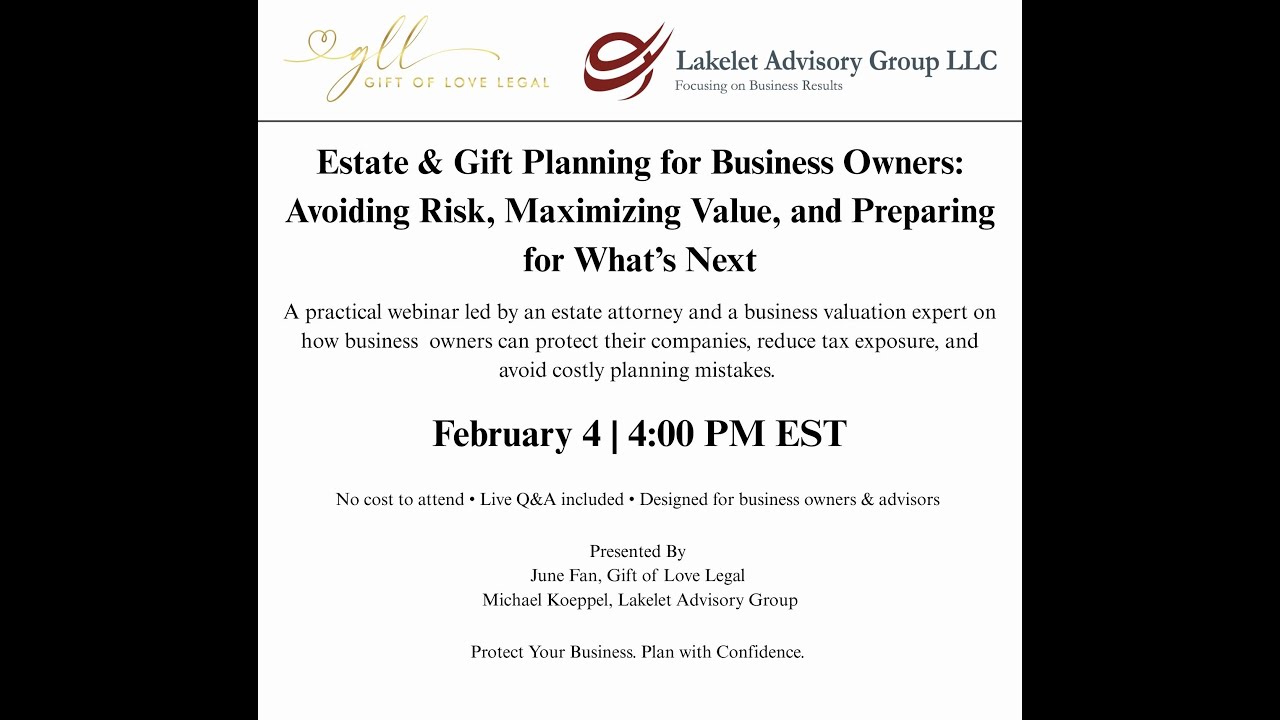 Estate & Gift Planning for Business Owners