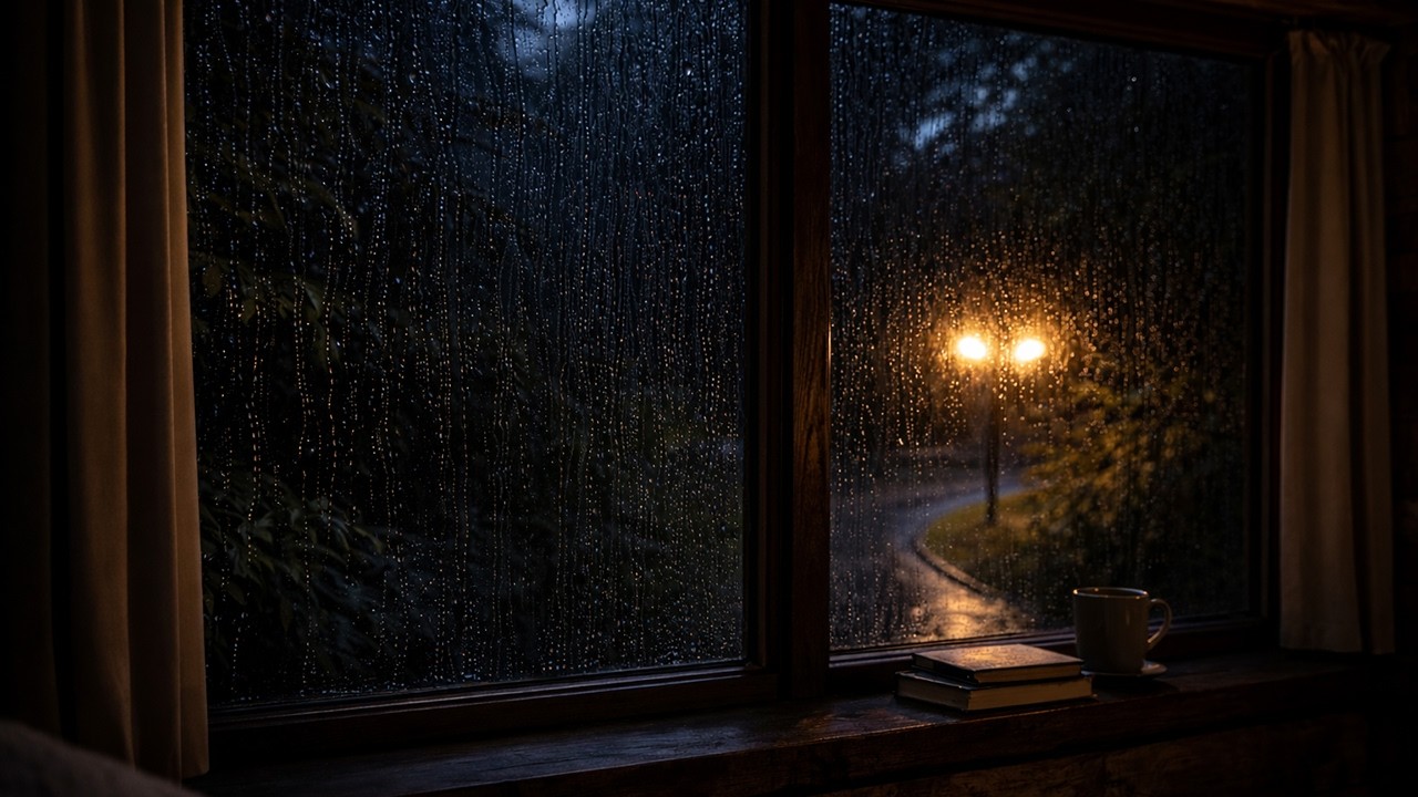 Indoor Rain Sounds at Night | 8 Hours of Safe, Cozy Sleep Ambience