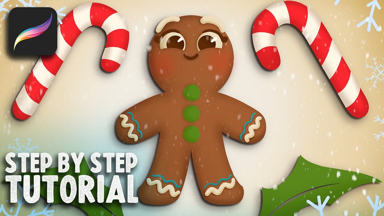 The Christmas Gingerbread Procreate Tutorial 🎅🏾