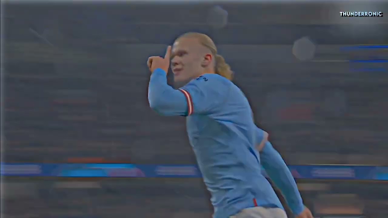 Erling Haaland Goal and Celebration 4K Free Clip for Edits