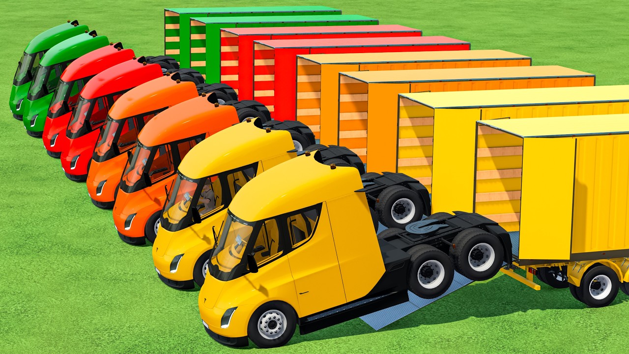 Work With Colors | Transport Big Electric Truck Vs Mini Truck In Fs22 | Farming Simulator 22 