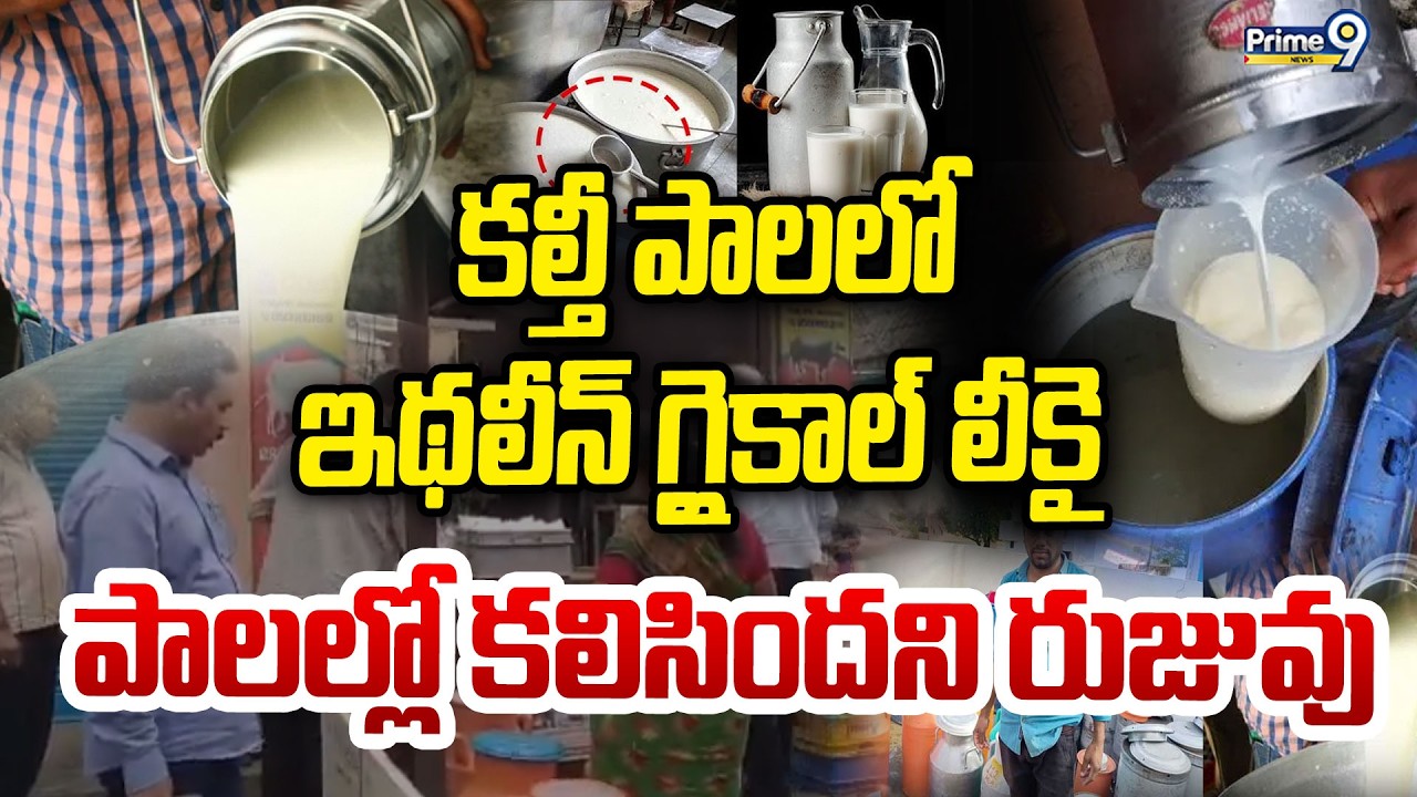 LIVE🔴-కల్తీ పాలలో ఇథలీన్ గ్లైకాల్ లీకై పాలల్లో కలిసిందని రుజువు.. | Milk Adulteration | Prime9 News