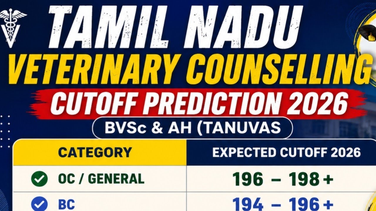 Tanuvas counselling 2026 | closing Cutoff Details | Cutoff Prediction for 2026 | who will get seat ?