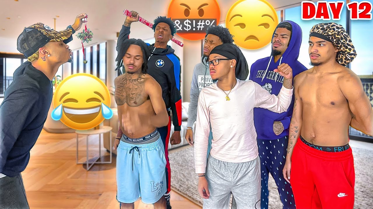 VLOGMAS 🎄DAY 12: MISTLETOE PRANK ON MY STRAIGHT HOMEBOYS *GONE WRONG🤦🏽‍♂️*