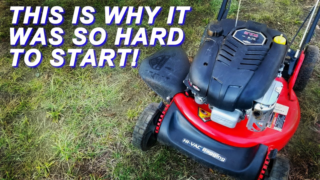 Fixing a Snapper mower that's hard to start.