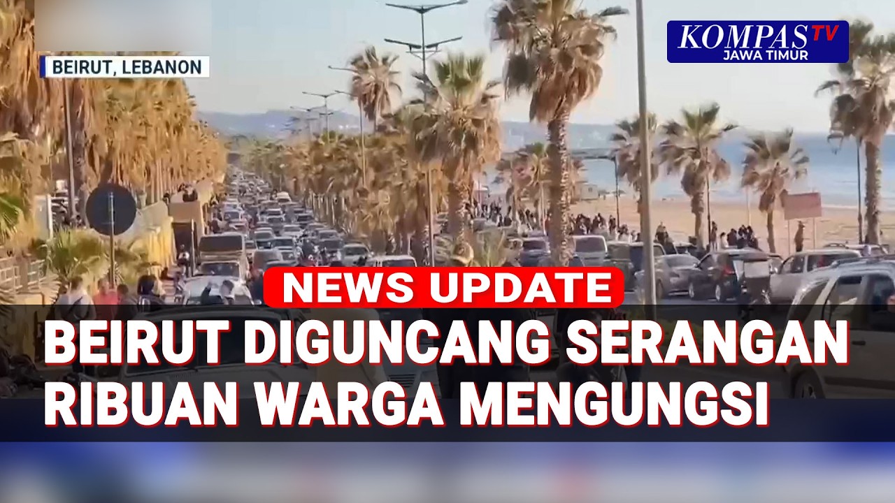 Kota Beirut Diguncang Serangan Udara, Warga Lebanon Terpaksa Mengungsi