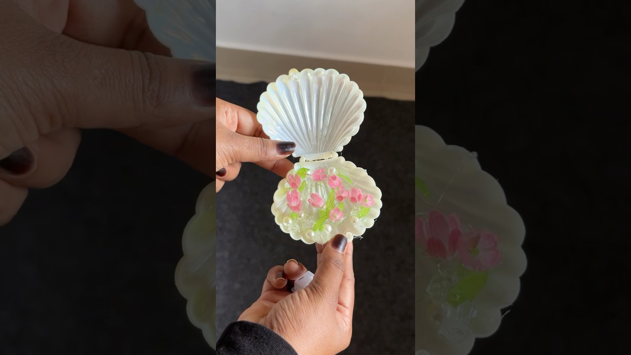 Diy Tulip Shell Lamp 🌷🎀✨ #tulip #lamp #tuliplamp #kawaii #aesthetic #roomdecor #decor #diy