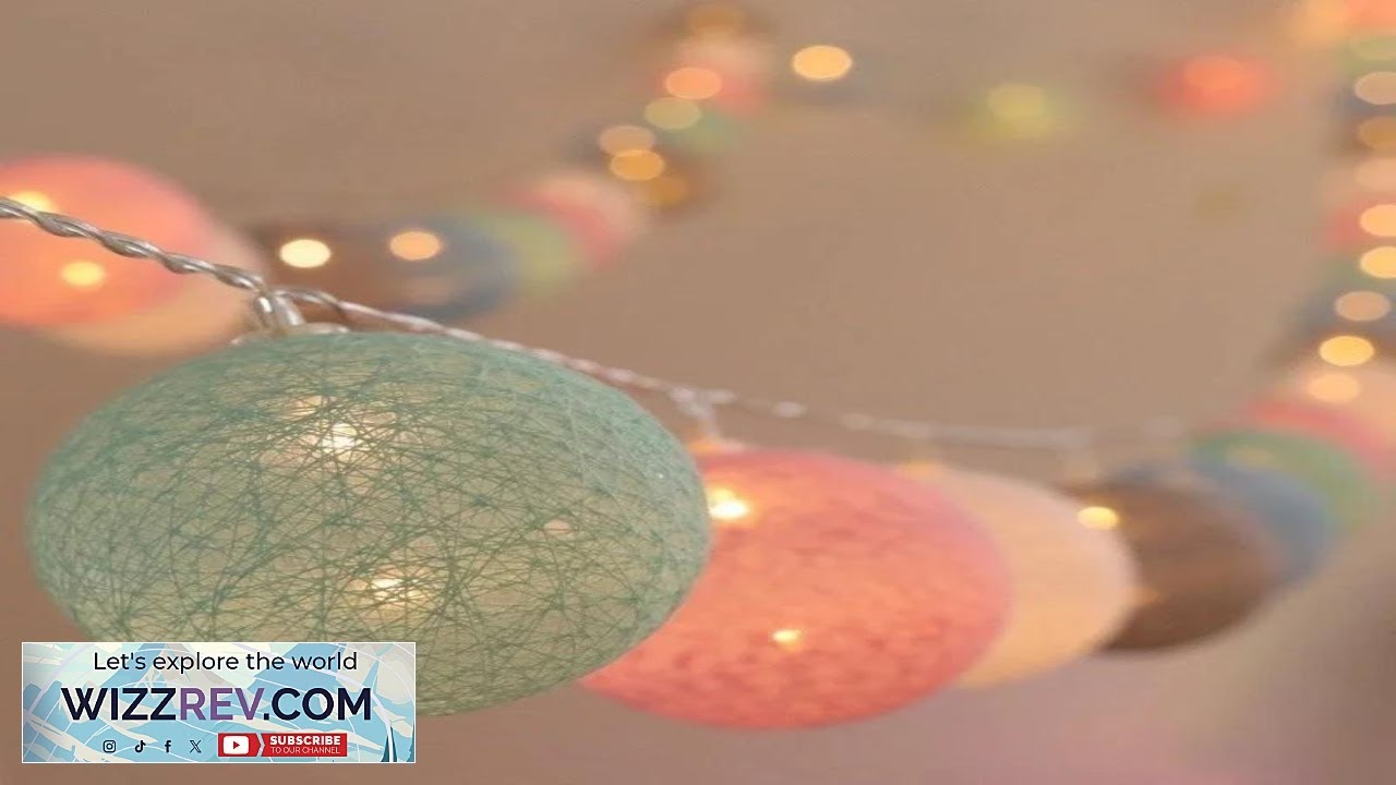 10 20 30 LEDs String Lights Cotton Thread Balls Home Decoration Lamp for Party