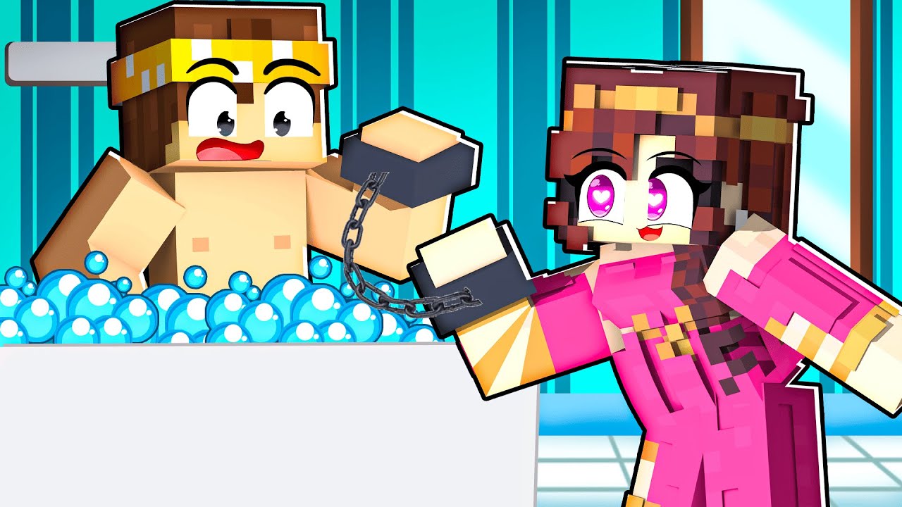 AMARRADO com a PRINCESA por 24 HORAS no Minecraft!