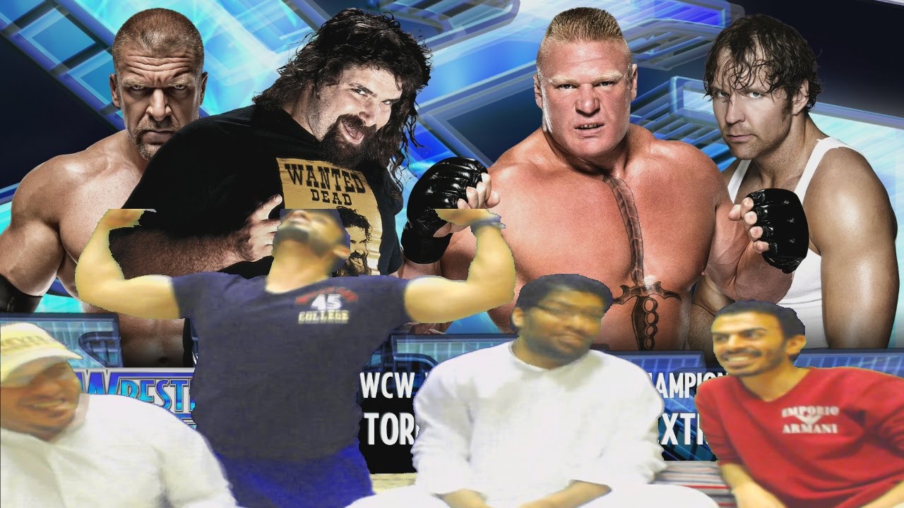 تحدي مباراة أكستريم رولز ثنائية : بروك ليسنر + أمبروز vs تربل أش + كاكتوس جاك WWE2K16