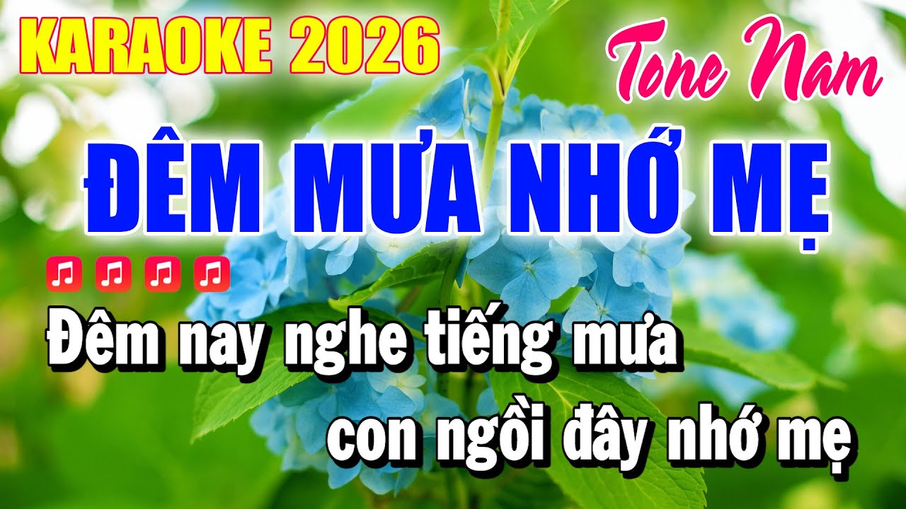 Karaoke Đêm Mưa Nhớ Mẹ Tone Nam | Beat Mới 2026 | Karaoke Duy Beat