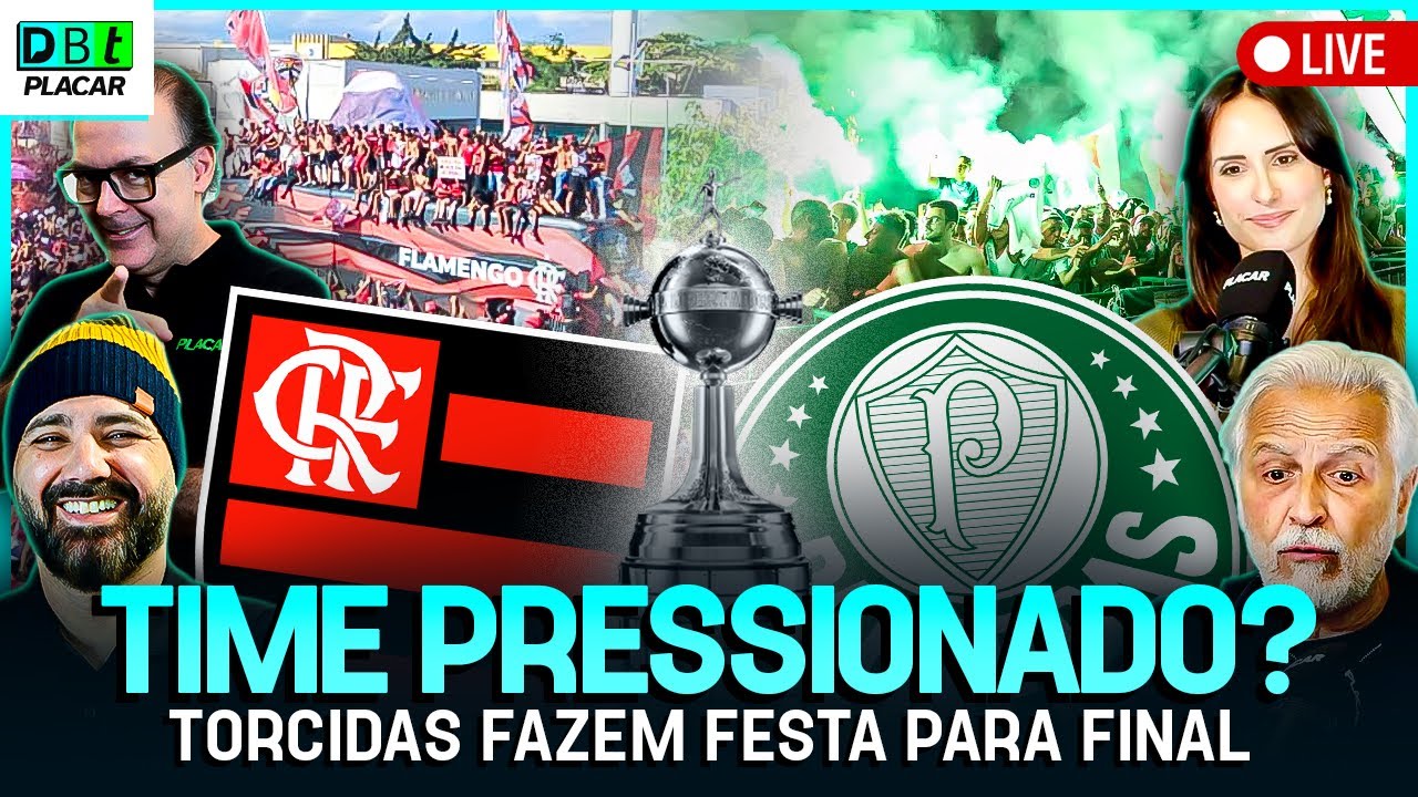 FESTA DA TORCIDA: PALMEIRAS E FLAMENGO CHEGAM EM LIMA PARA FINAL DA LIBERTADORES | Debate Placar