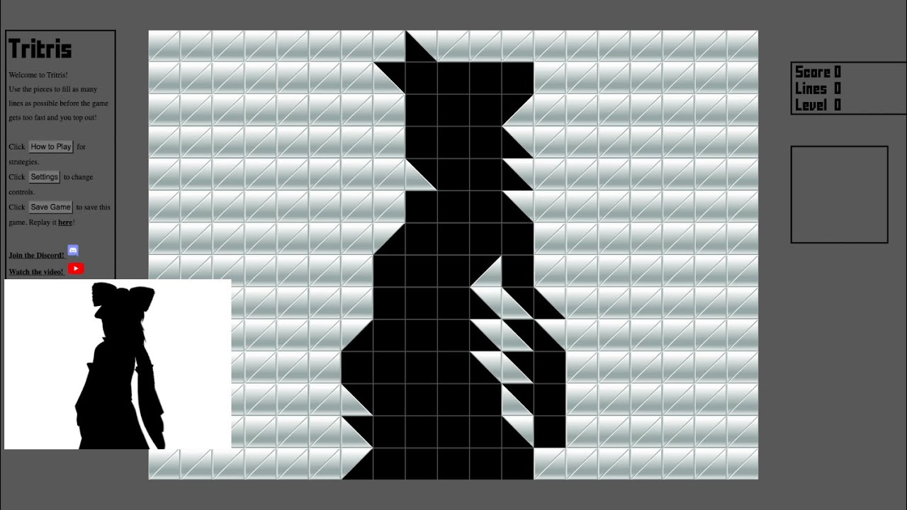 Bad Apple on Tetris with Triangles