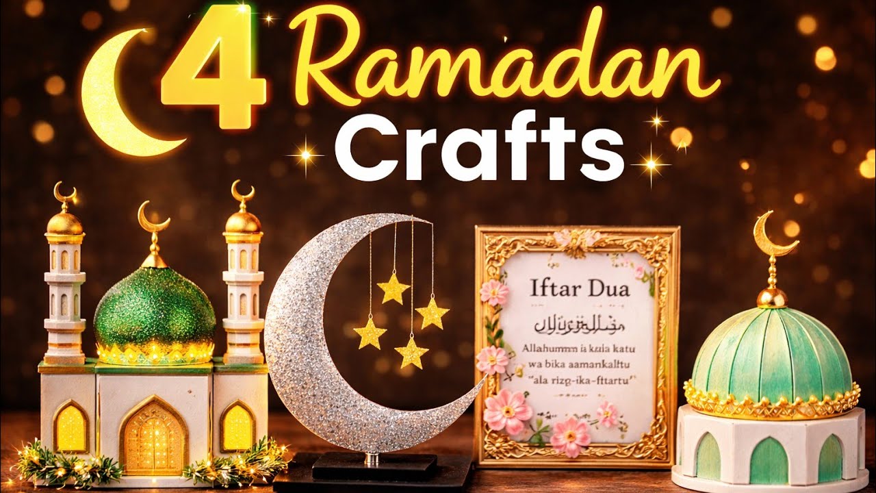 4 very easy DIY Ramadan decoration🎀 ideas || Ramadan amazing home decor crafts from waste 