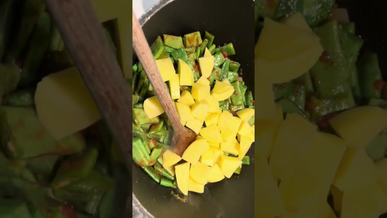 Piattoni verdi al sugo con patate / e anche vegano
