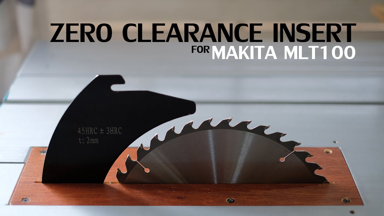 ทำแผ่น zero clearance insert plate forโต๊ะเลื่อย Makita MLT100