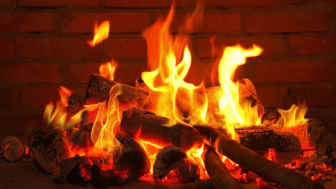 Fire Sound 🔥 Enjoy 10 O'clock Warm Winter Night With A Cozy Fireplace