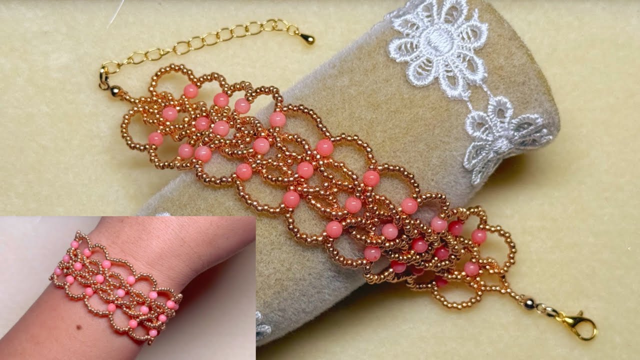 EASY DIY beaded bracelet tutorial. Step by step bracelet making tutorial