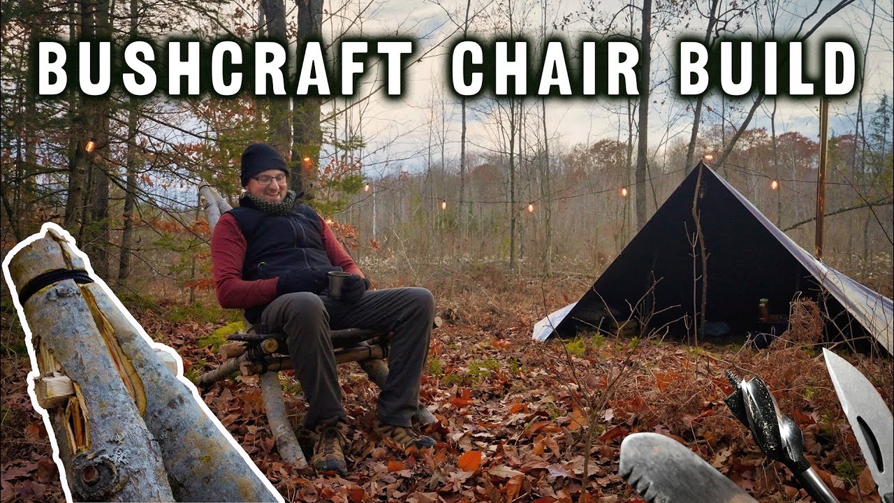 Making a Bushcraft Camping Chair | ASMR