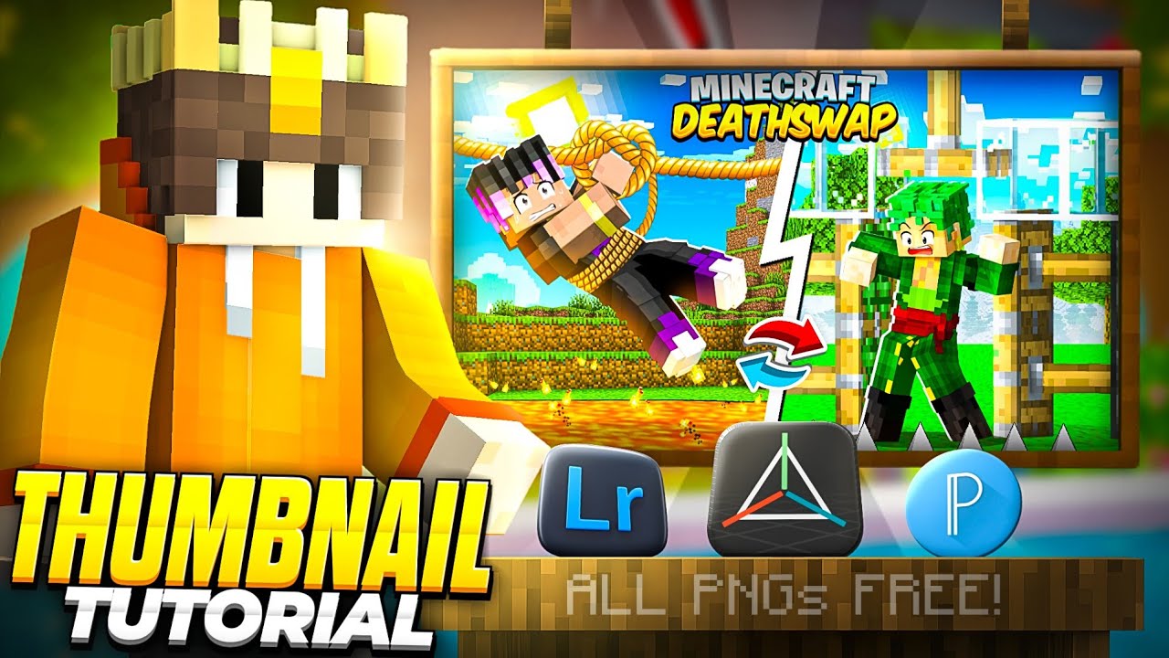 🔥How to Design Awesome Minecraft Thumbnails USING YOUR PHONE 😍!!